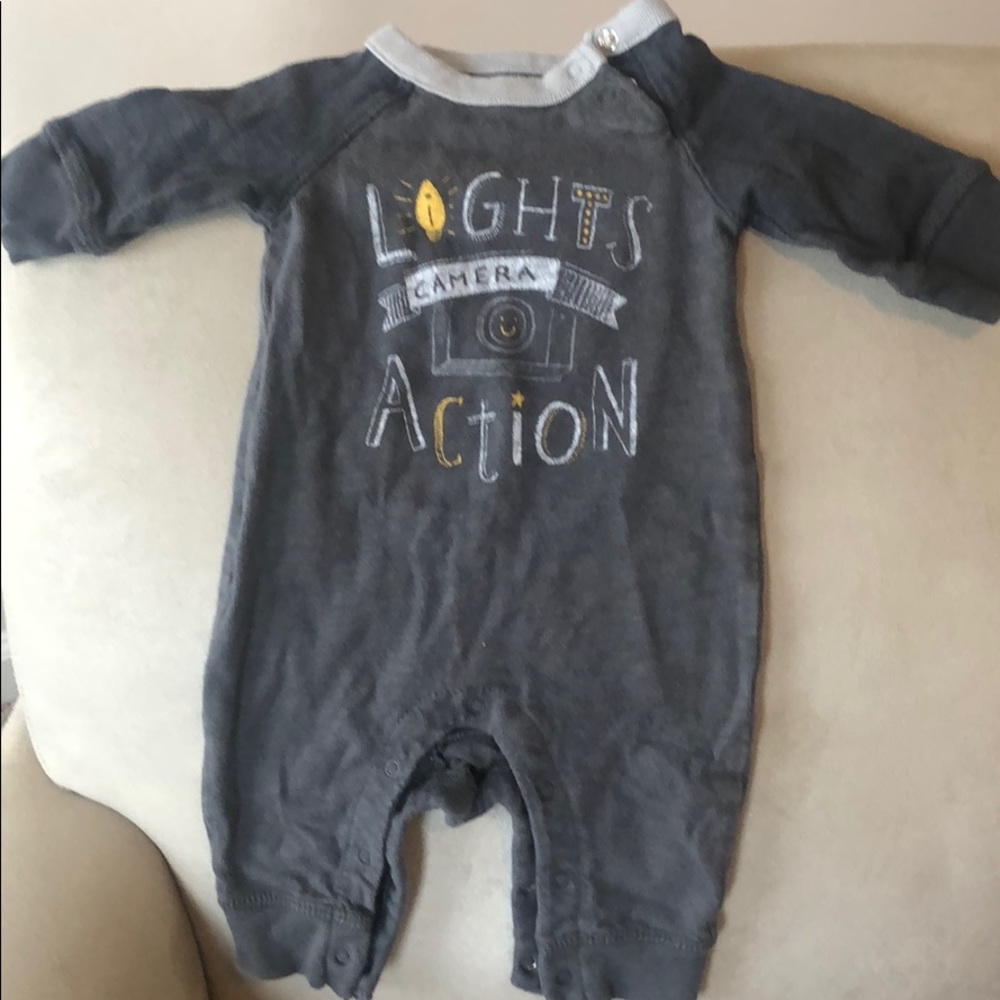 Baby gap lights camera action onsie